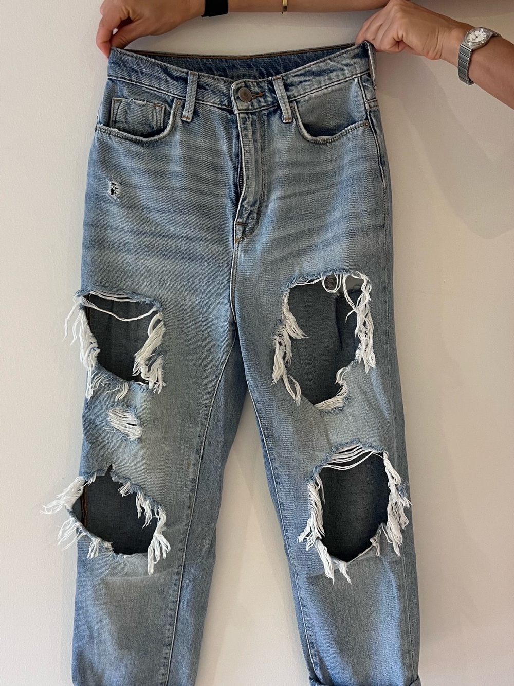 BDG Light Blue Distressed Boyfriend Jeans